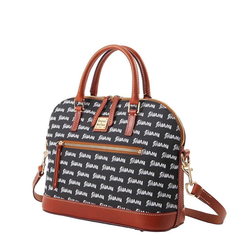 Dooney & Bourke Miami Marlins Signature Sac à main zippé en forme de dôme