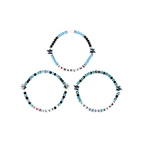 FOCO Miami Marlins 3-Pack Friendship Bracelet Set