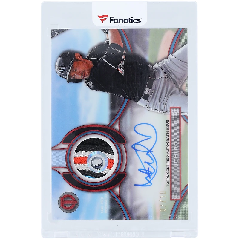 Ichiro Miami Marlins Autographed 2025 Topps Tribute Quad-Color Game Used Relic #APA-ICH #7/10 Card