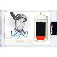 Carte autographiée par Ichiro Suzuki des Miami Marlins, collection Topps Dynasty Quad-Color 2020, relique utilisée en match, n° DAP-13, n° 1/10
