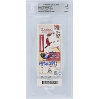 Ichiro Suzuki Miami Marlins Autographed Career Hit #2,991 Beckett Fanatics Witnessed Authenticated 8 Ticket from July 15, 2016 with "Hit #2991" Inscription