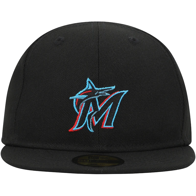 Casquette ajustée My First 59FIFTY New Era Miami Marlins noire pour bébé