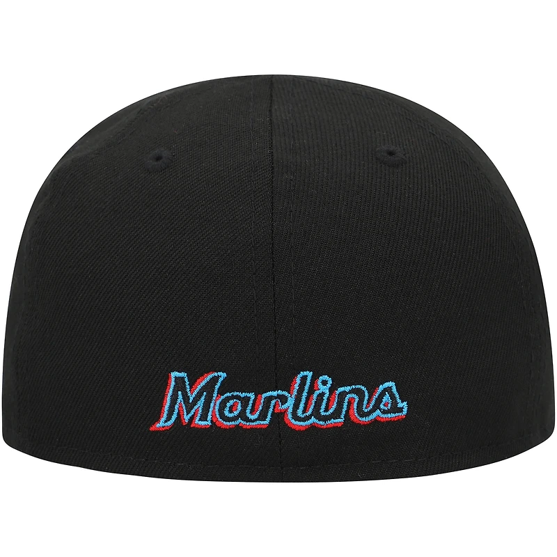 Casquette ajustée My First 59FIFTY New Era Miami Marlins noire pour bébé