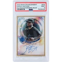Carte de recrue authentifiée 9 PSA #TCA-KW #1/10 autographiée par Kahlil Watson des Marlins de Miami avec cadre doré Bowman Transcendent 2022