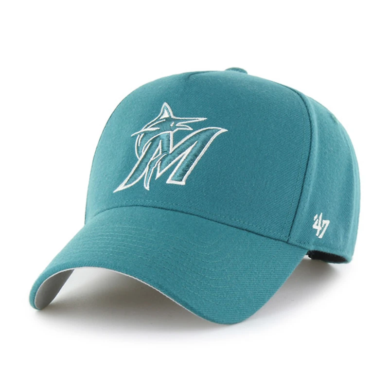 Casquette ajustable pour homme '47 Teal Miami Marlins Ballpark Offside