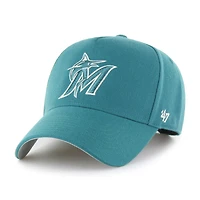 Casquette ajustable pour homme '47 Teal Miami Marlins Ballpark Offside