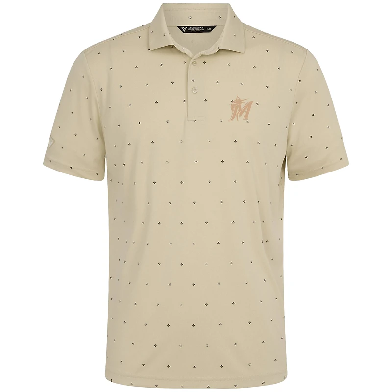 Polo Vision crème pour homme Levelwear des Miami Marlins