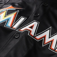 Maillot d'entraînement authentique Mitchell & Ness Jose Fernandez noir des Miami Marlins pour homme