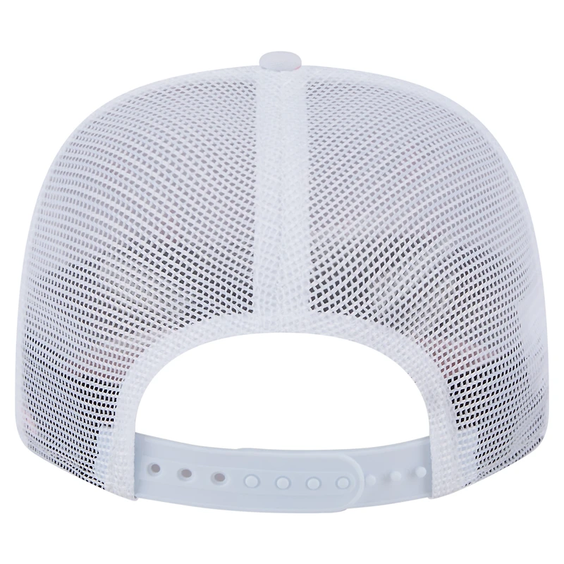 Casquette extensible à bouton-pression 9SEVENTY Flamingo blanche des Marlins de Miami de New Era pour homme