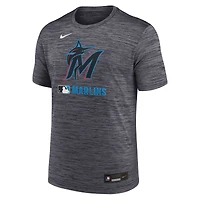 Men's Nike  Black Miami Marlins Authentic Collection Velocity Dri-FIT T-Shirt