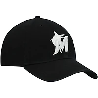 Men's '47 Black Miami Marlins Challenger Adjustable Hat
