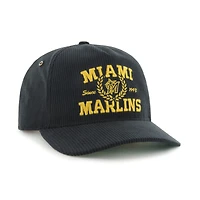 Casquette snapback en velours côtelé Laurus Hitch noire Miami Marlins '47 pour homme