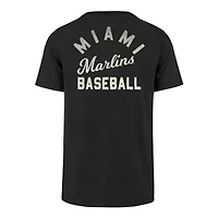 Men's '47  Black Miami Marlins Turn Back Franklin T-Shirt