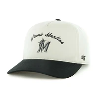 Men's '47 Cream Miami Marlins Stable Hitch Adjustable Hat