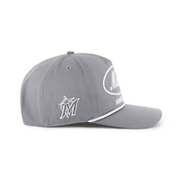 Men's '47 Gray Miami Marlins Foundational Hitch Adjustable Hat