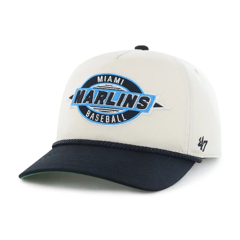 Casquette ajustable pour homme '47 Natural Miami Marlins Frame Out Hitch