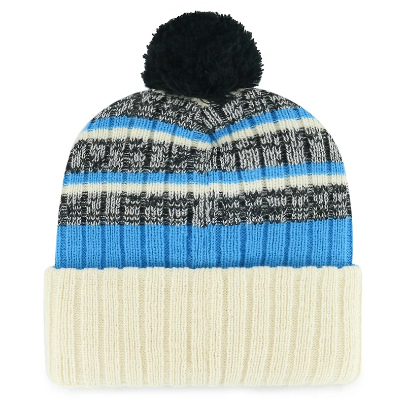 Men's '47 Natural Miami Marlins Tavern Cuffed Knit Hat with Pom