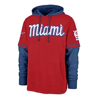 Men's '47  Red Miami Marlins City Connect Trifecta Shortstop Pullover Hoodie