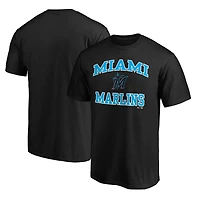 Men's  Black Miami Marlins Heart & Soul T-Shirt