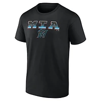 Men's  Black Miami Marlins Hometown Graphic T-Shirt