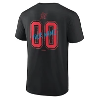 Men's Black Miami Marlins  Hustle Personalized Name & Number T-Shirt