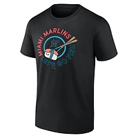 Men's  Black Miami Marlins Let's Go Fish T-Shirt