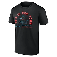 Men's  Black Miami Marlins Our Town T-Shirt