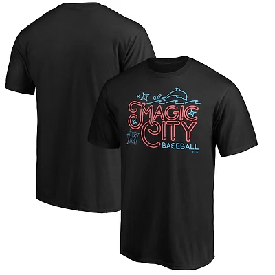 Men's Black Miami Marlins Team Adrenaline T-Shirt