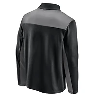 Men's Black Miami Marlins Team Primary Logo Quarter-Zip Jacket