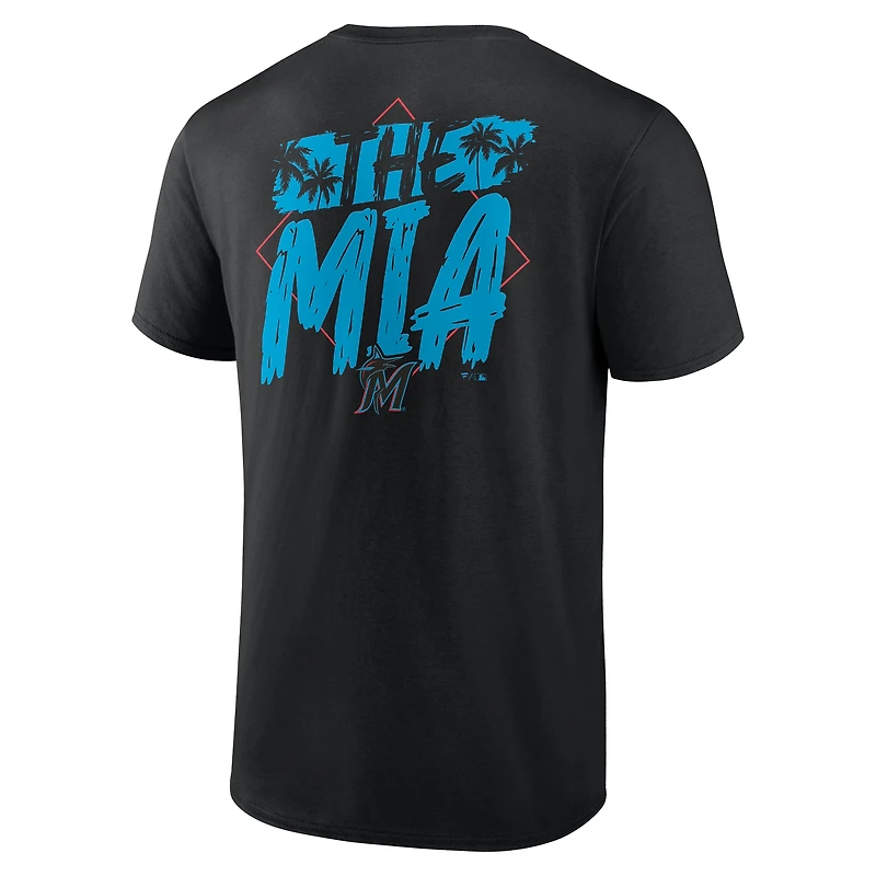 T-shirt noir pour homme des Marlins de Miami « The MIA »