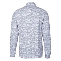 Men's Cutter & Buck Charcoal Miami Marlins Big Tall Traverse Camo Print Stretch Quarter-Zip Pullover Top
