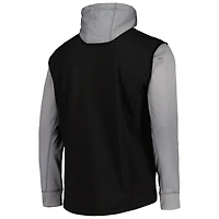 Veste zippée intégrale Dunbrooke pour homme, noire/gris chiné, Miami Marlins Alpha