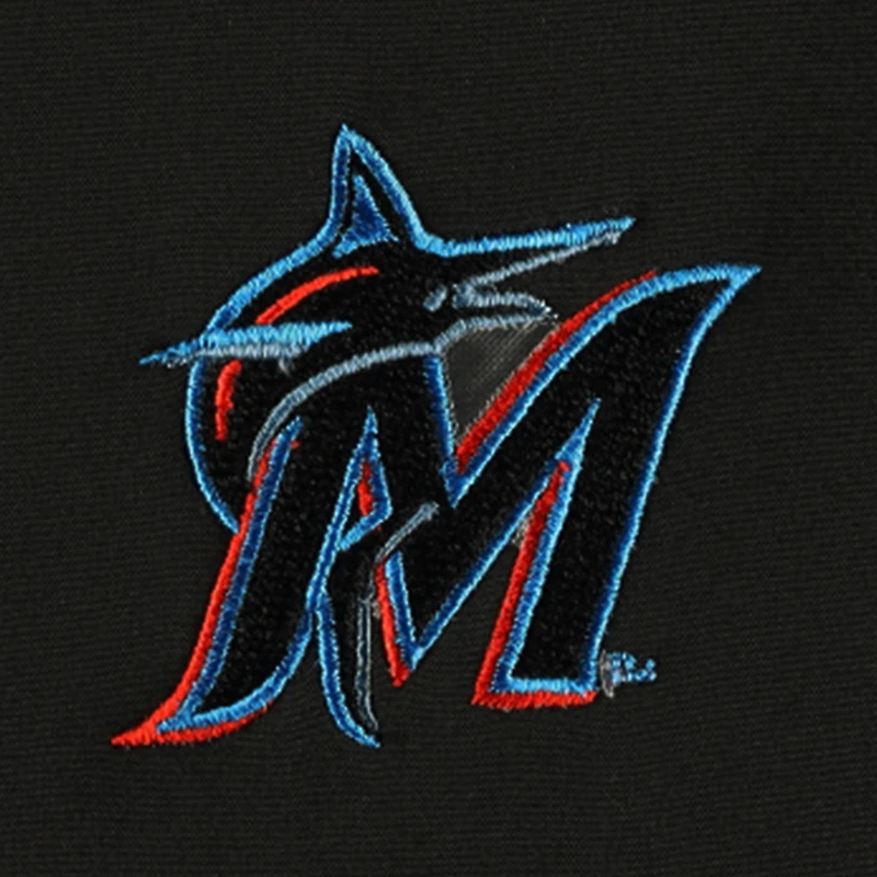 Men's Dunbrooke Black/Heather Gray Miami Marlins Alpha Full-Zip Jacket