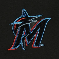 Men's Dunbrooke Black/Heather Gray Miami Marlins Alpha Full-Zip Jacket