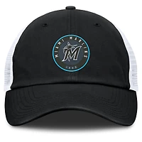 Casquette ajustable Averies des Miami Marlins Fanatics pour homme, noire et blanche