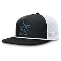 Men's Fanatics Black/White Miami Marlins Clubhouse Change Up Snapback Hat