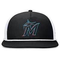 Men's Fanatics Black/White Miami Marlins Clubhouse Change Up Snapback Hat