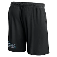 Men's Fanatics  Black Miami Marlins Clincher Mesh Shorts