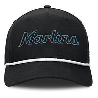 Men's Fanatics Black Miami Marlins Clubhouse Foul Ball A-Frame Adjustable Hat