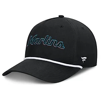 Casquette ajustable en forme de A Clubhouse Foul Ball des Marlins de Miami Fanatics pour hommes, noire