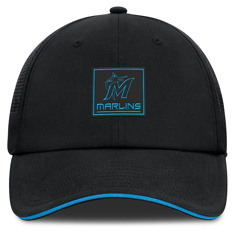 Casquette ajustable noire pour homme Fanatics Miami Marlins Level Up Driver