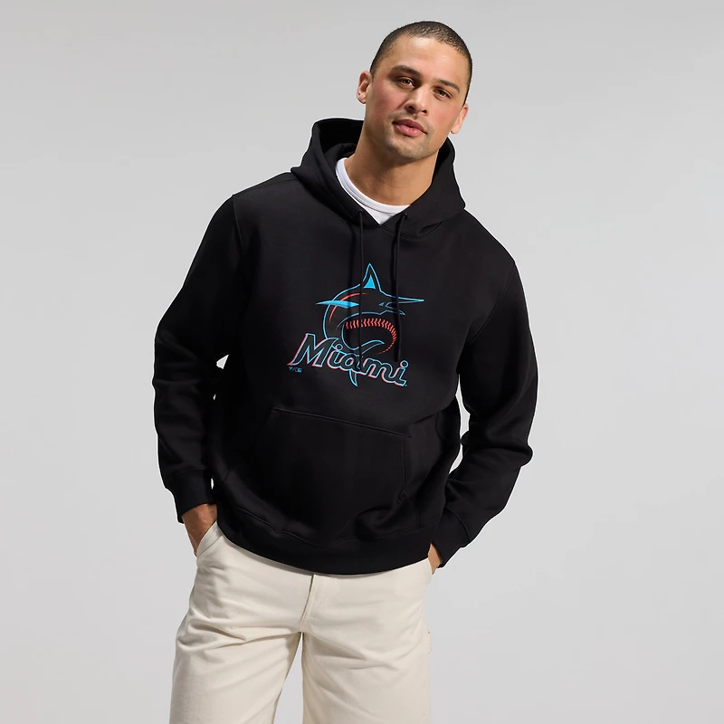 Men's Fanatics Black Miami Marlins Primary Logo Legacy Hoodie