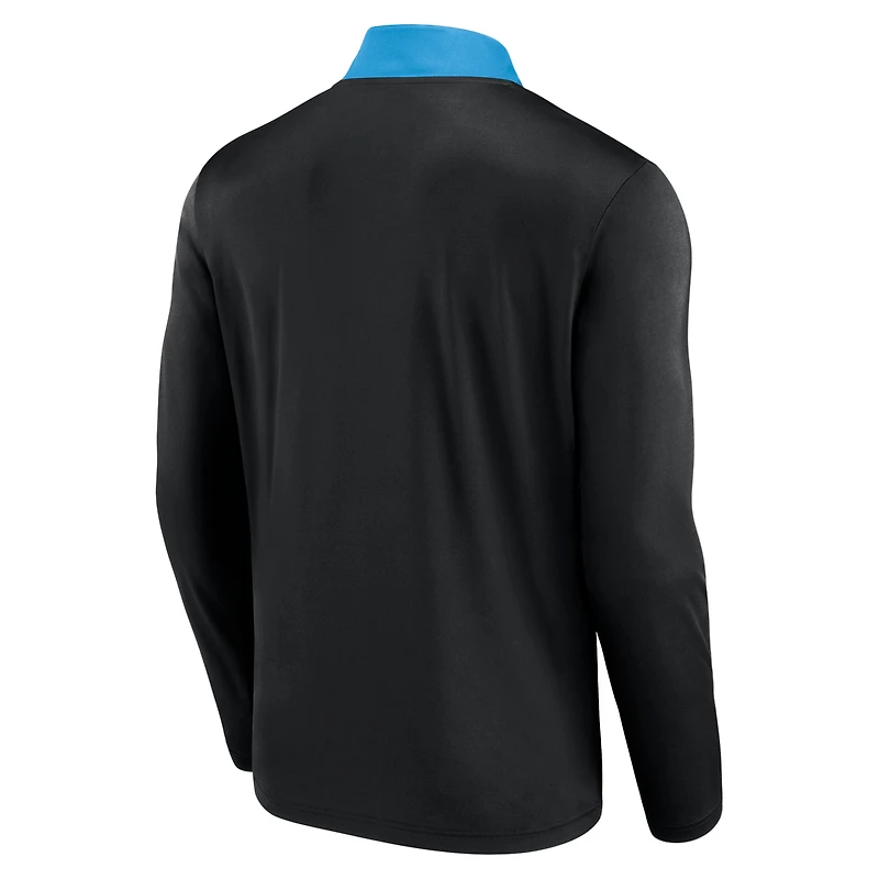 Men's Fanatics Black Miami Marlins Unstoppable Quarter-Zip Top