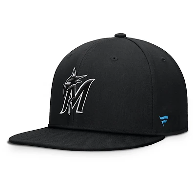 Casquette à pression noire Miami Marlins Walk-Off Bullpen Fanatics pour homme