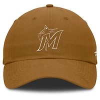 Men's Fanatics Brown Miami Marlins Act Natural Chopper Adjustable Hat