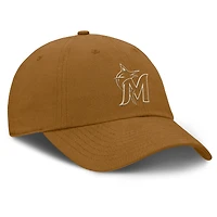 Men's Fanatics Brown Miami Marlins Act Natural Chopper Adjustable Hat