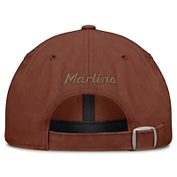Casquette ajustable Fanatics marron Miami Marlins pour homme