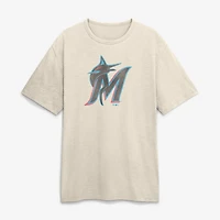 Men's Fanatics Cream Miami Marlins Stadium Slub T-Shirt