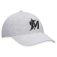 Casquette réglable avec logo Miami Marlins Fanatics gris pour hommes