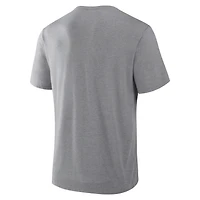 Men's Fanatics Heather Gray Miami Marlins Play Tribute Tri-Blend T-Shirt
